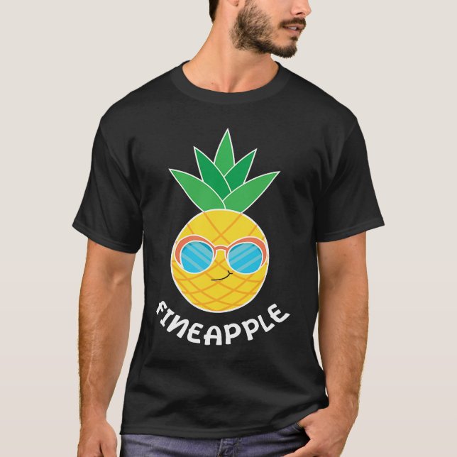 Fineapple Pineapple Eater Tropical Fruit Pineapple T-Shirt (Front)
