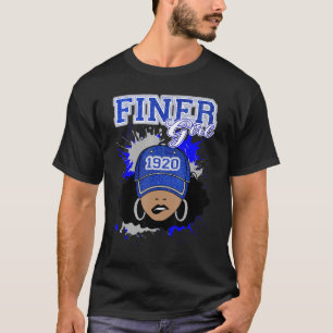 Finer Girl 1920 Zeta Beta Line Sisters Womens Girl T-Shirt