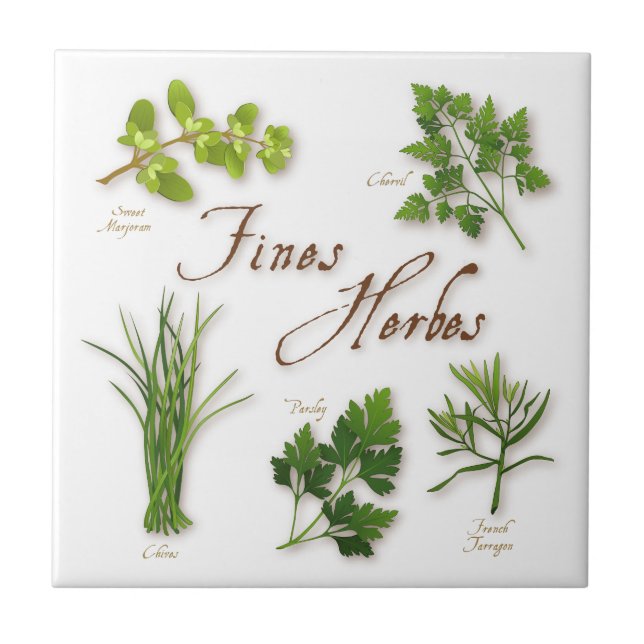 Fines Herbes Ceramic Tile (Front)