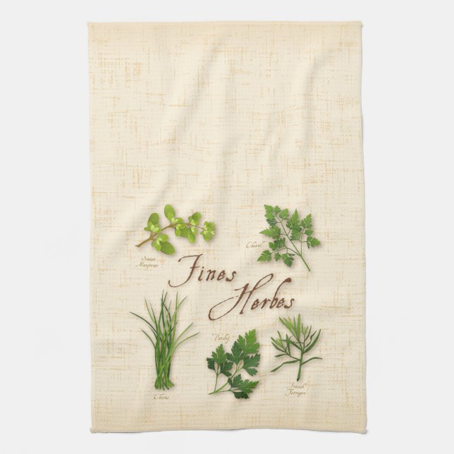 Fines Herbes Kitchen Towel (Vertical)