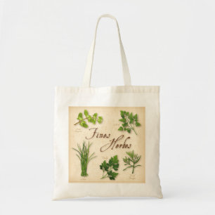 Fines Herbes, Parsley, Chives, Tarragon, Chervil, Tote Bag