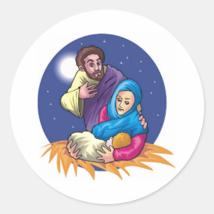 Fines Pacíficos de la Natividad Classic Round Sticker
