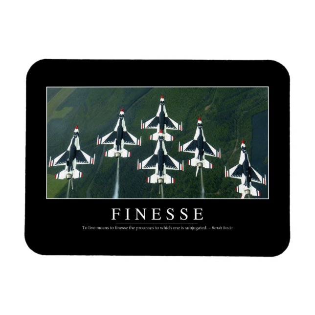 Finesse: Inspirational Quote Magnet (Horizontal)