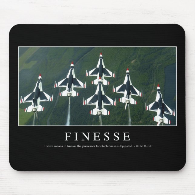 Finesse: Inspirational Quote Mouse Pad (Front)