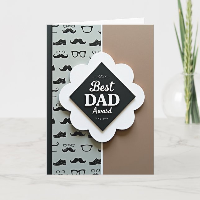 Finest Fathers Day Plaque Card (Front)