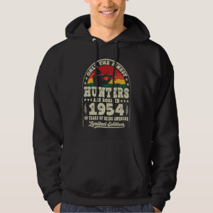 Finest Hunters Are Born In 1954 Deer Hunting 69th Hoodie