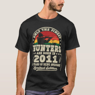 Finest Hunters Are Born In 2011 Deer Hunting 12th T-Shirt
