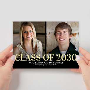 Finest Year Editable Colour Graduation Invitation