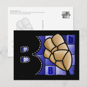 Finger Alphabet B Postcard