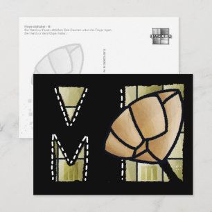 Finger Alphabet M Postcard