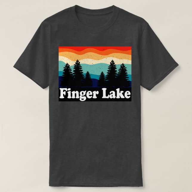 Finger Lake Alaska Retro T-Shirt (Design Front)