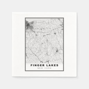 Finger Lakes Map Napkin