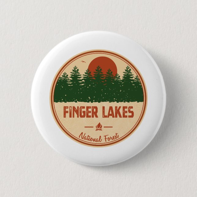 Finger Lakes National Forest 6 Cm Round Badge (Front)