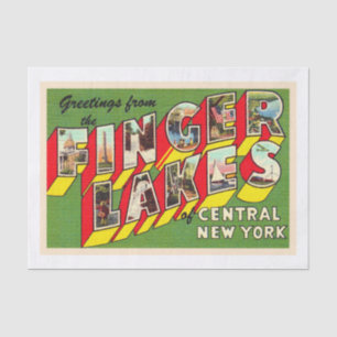 Finger Lakes New York NY Large Letter Postcard Tissue Paper