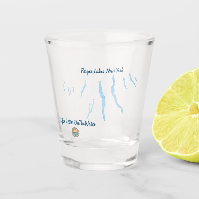 Finger Lakes Shot Glass (Front)