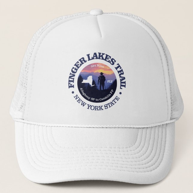 Finger Lakes Trail (rd2) Trucker Hat (Front)