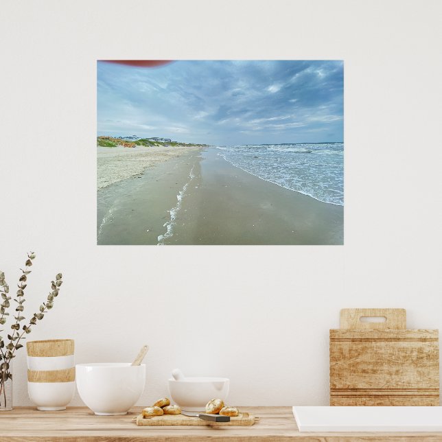 Finger Lens Beach Scene Poster (Kitchen)