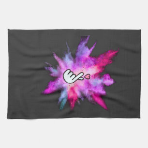 Finger Love Sign Tea Towel