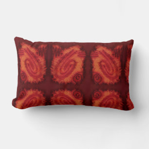 Finger Painting - Lava Flow Lumbar Cushion