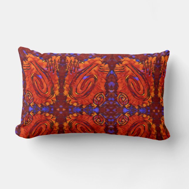 Finger Painting  - Pepper Lumbar Cushion (Front)