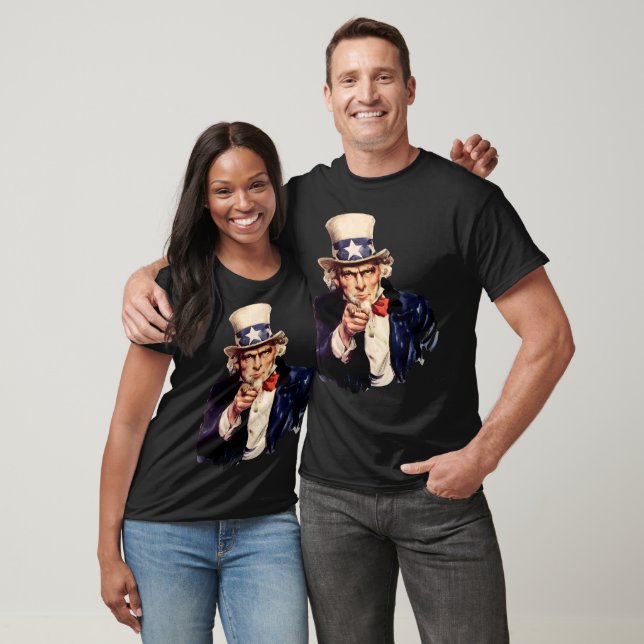 Finger Pointing Patriotic Icon T-Shirt (Unisex)