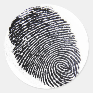 Finger Print Classic Round Sticker