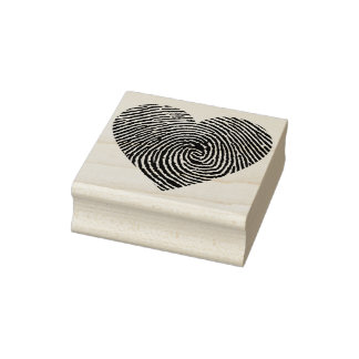 finger print heart art stamp