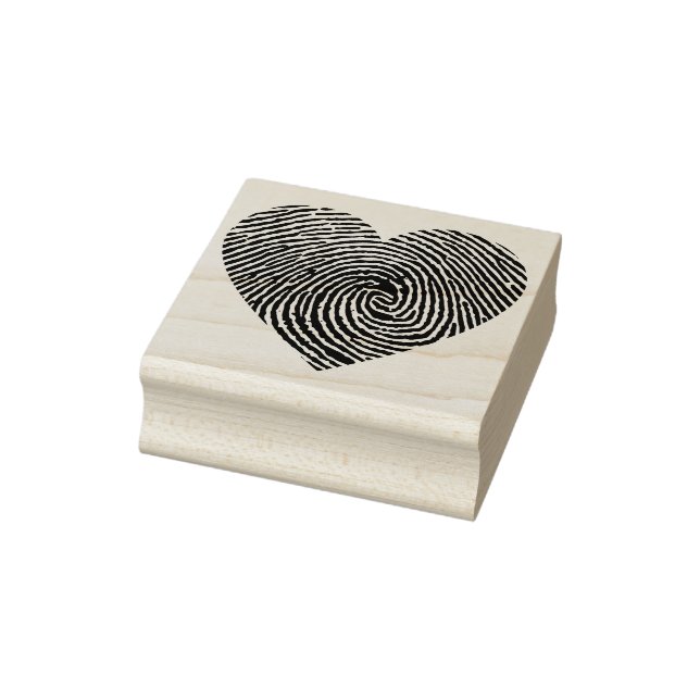 Finger Print Heart  Rubber Stamp  (Stamp)