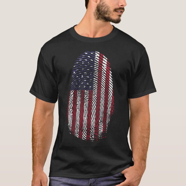 Finger Print - USA T-Shirt (Front)