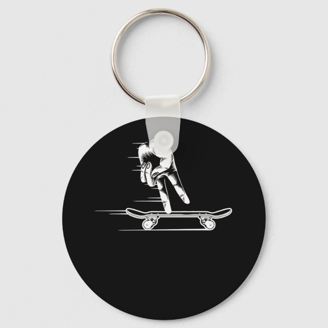 Finger Skateboard Fingerboard Skating Key Ring (Front)