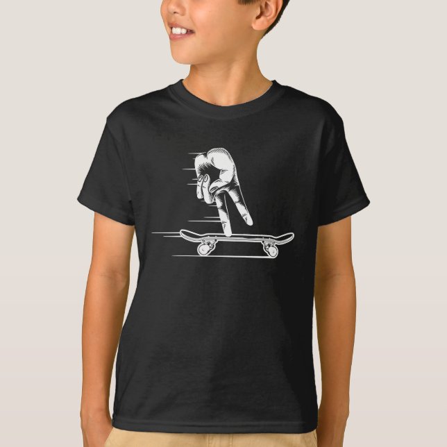 Finger Skateboard Fingerboard T-Shirt (Front)