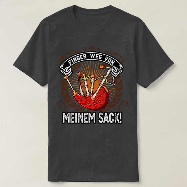 Finger Weg Von Meinem Dudelsack Mnner T-Shirt (Design Front)