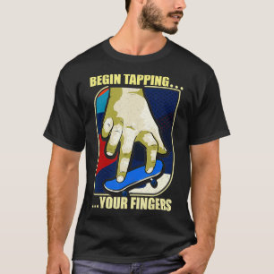 Fingerboard Skater Design Funny Humour  T-Shirt