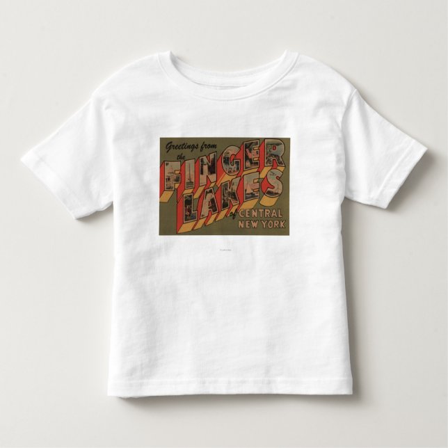 Fingerlakes, New York - Large Letter Scenes Toddler T-Shirt (Front)