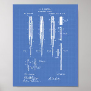 Fingernail Cutter 1886 Patent Art Blueprint Poster