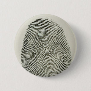 Fingerprint 6 Cm Round Badge