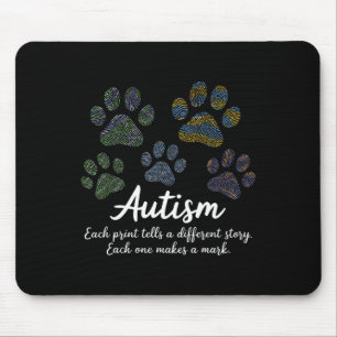 Fingerprint Autism Awareness Month Pet Lover Cat P Mouse Pad