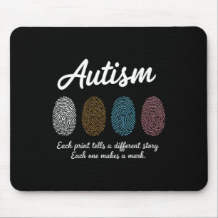 Fingerprint Autism Awareness Month Teachers Differ Mouse Pad