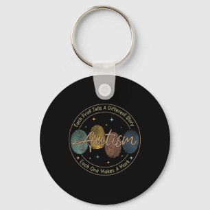 Fingerprint Autism, Each Print Tells A Different S Key Ring