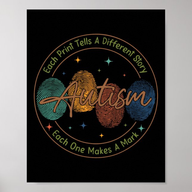 Fingerprint Autism Each Print Tells A Different St (Front)