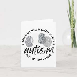 Fingerprint Autism Each Print Tells A Different St Card
