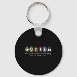 Fingerprint Autism Each Print Tells A Different St Key Ring