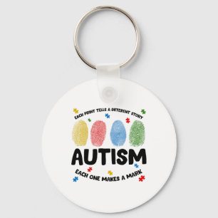 Fingerprint Autism Each Print Tells A Different St Key Ring