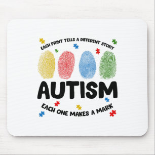 Fingerprint Autism Each Print Tells A Different St Mouse Pad