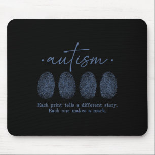 Fingerprint Autism Each Print Tells A Different St Mouse Pad