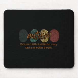 Fingerprint Autism Each Print Tells A Different St Mouse Pad