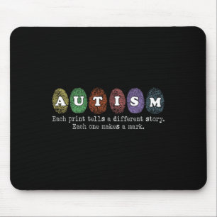 Fingerprint Autism Each Print Tells A Different St Mouse Pad