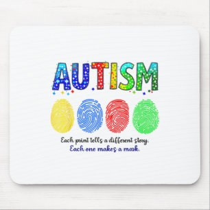 Fingerprint Autism Mouse Pad