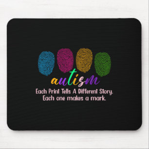 Fingerprint Autism Shirt1 Mouse Pad