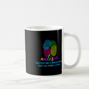 Fingerprint Autism Shirt Coffee Mug